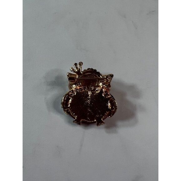 Sweet Owl Pin/Brooch w/ Large Blue Eyes. Blue & Pink. 1 1/2" x 1 1/4". - Picture 8 of 8